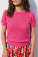 Maglia Donna - Rosa cotone traforato