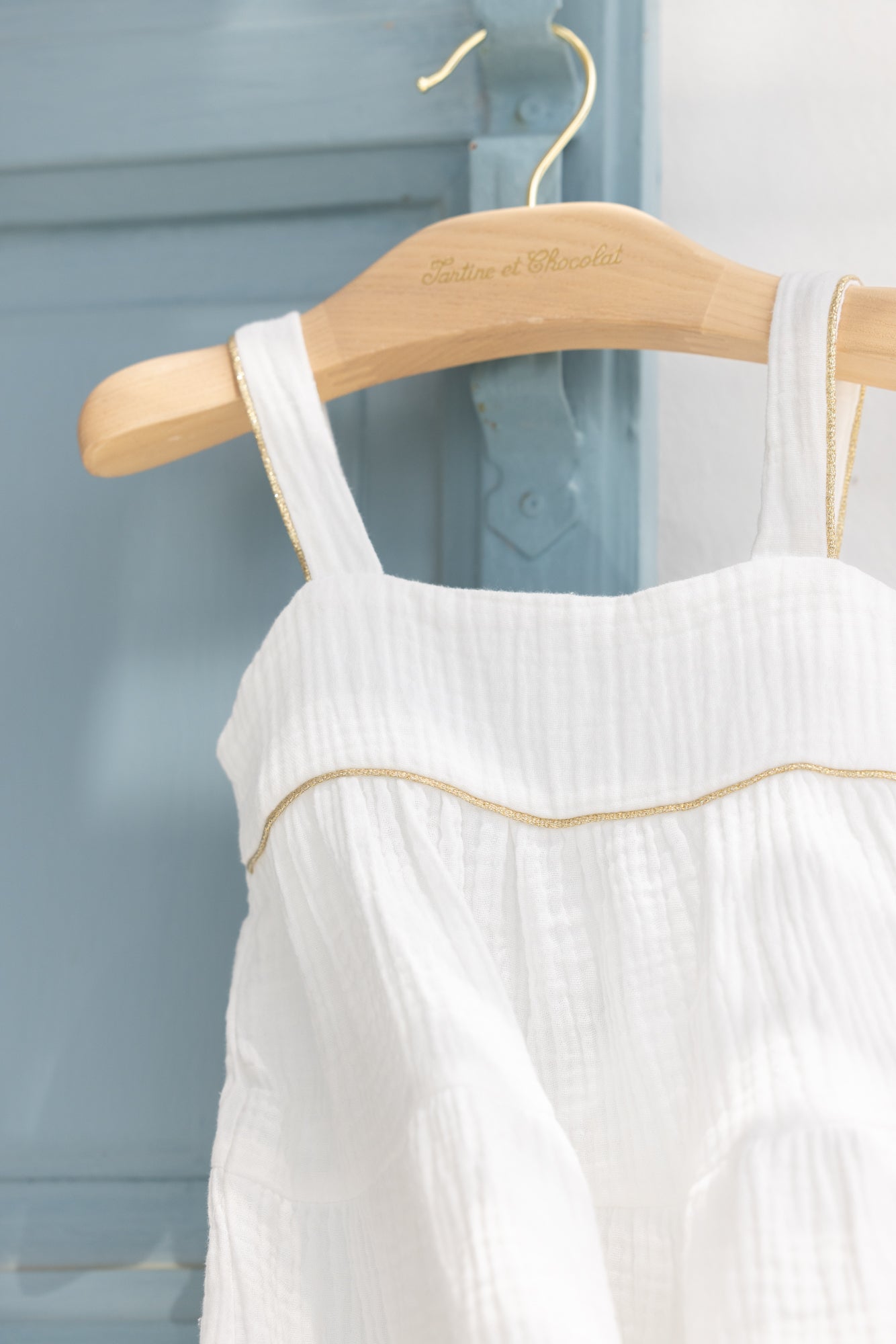 Junior jurk - Manon Laime X Tartine et Chocolat in katoenen gaas