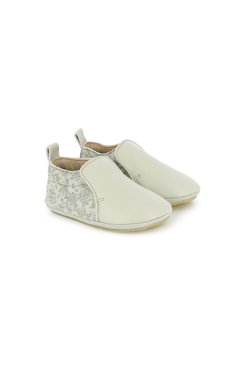 Slipper - Leather Grey Print inspiration Toile de Jouy - Image principale