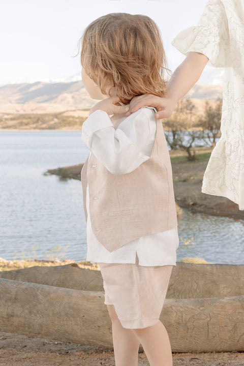 Gilet - Sable lin cérémonie - Image principale