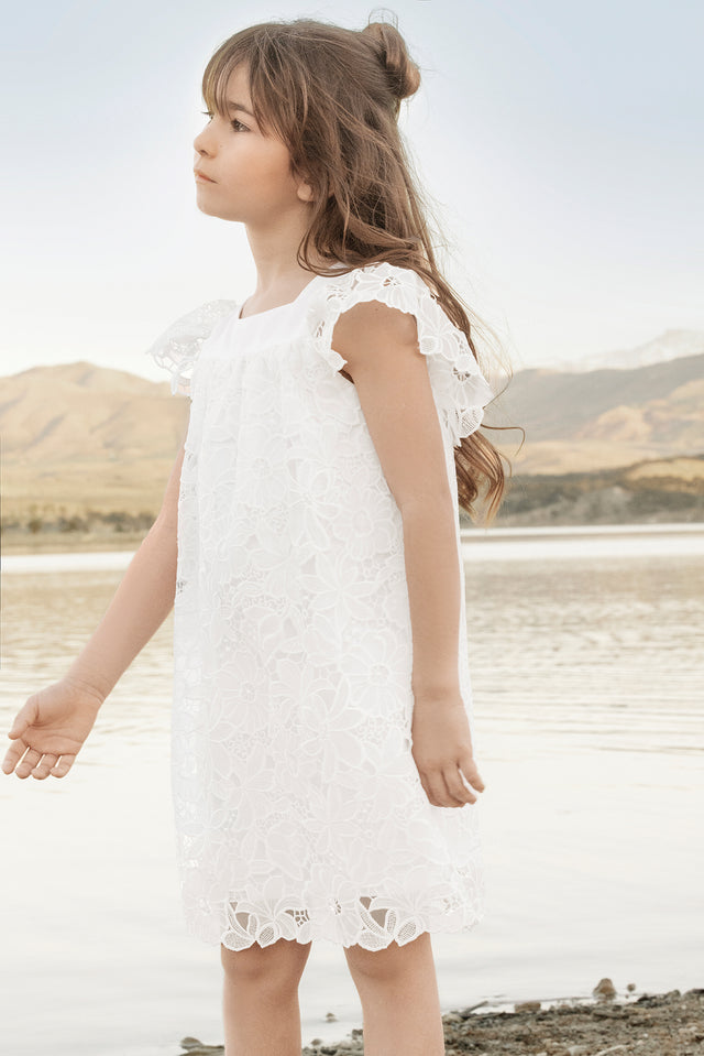 Robe - Blanc broderie anglaise - Image principale