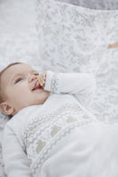 Lange jumpsuit - Ecru jacquard