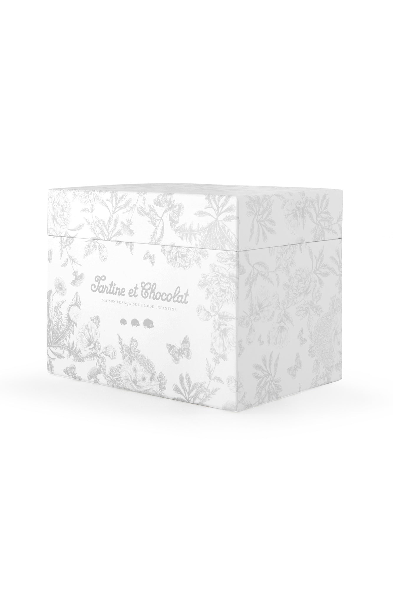 Augustin le Lapin musical - Imprimé inspiration Toile de Jouy gris