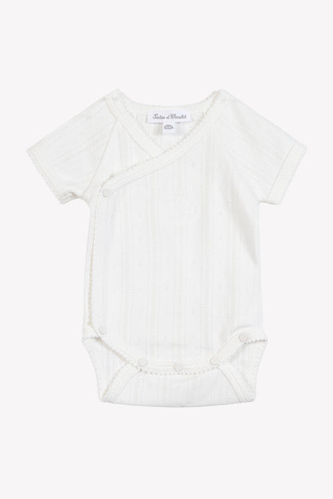 Body - Manches courtes coton maille pointelle - Image principale