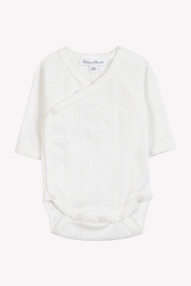 Body - Manches longues coton maille pointelle - Image principale