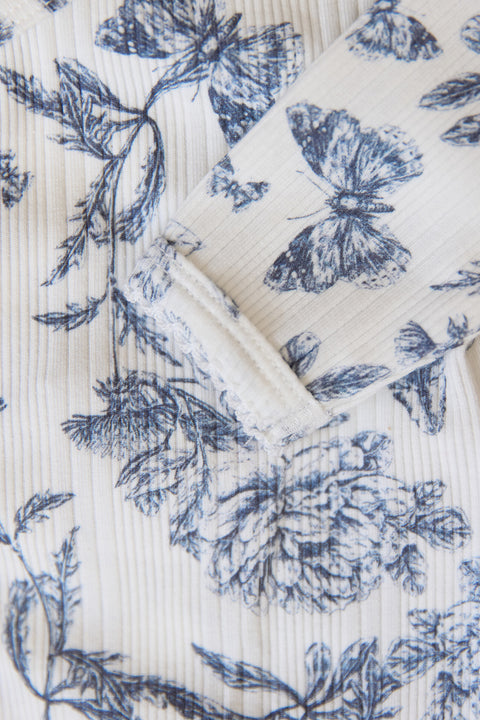 Body - Inspirierender Druck toile de jouy Blau - Image principale