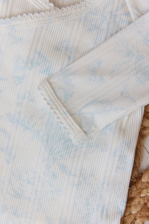 Body - Inspirierender Druck toile de jouy Hellblau - Image principale
