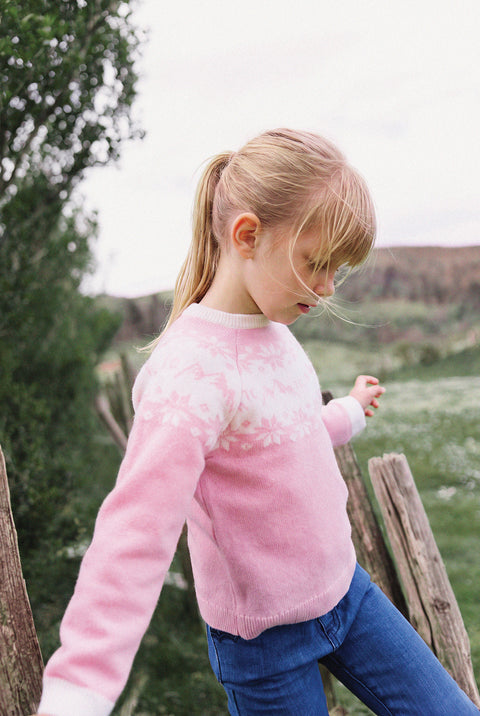 Pull - Rose laine jacquard Pyrenex x Tartine et Chocolat - Image principale