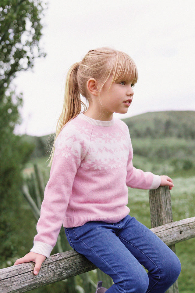 Pull - Rose laine jacquard Pyrenex x Tartine et Chocolat - Image principale