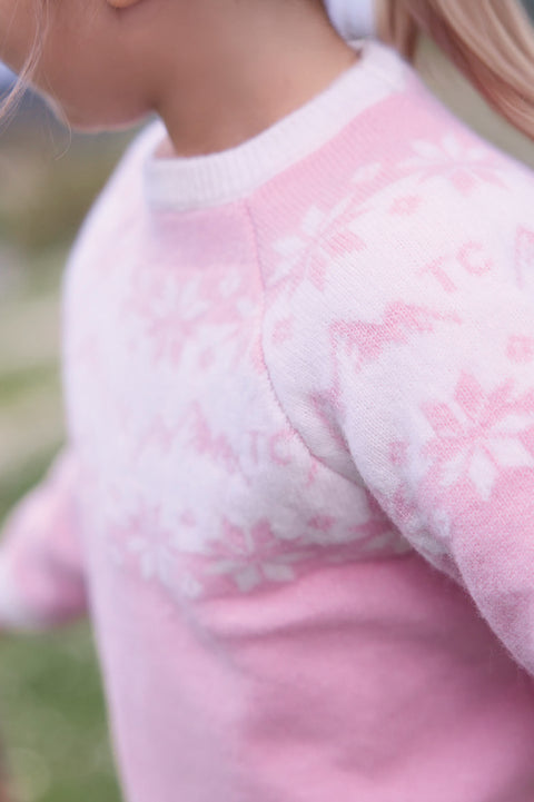 Pullover - Rosa Wolle jacquard Pyrenex Tartine et Chocolat - Image principale