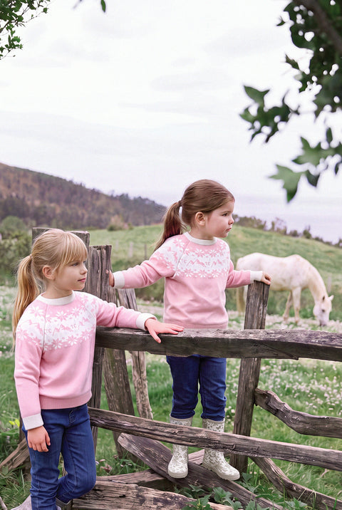 Pull - Rose laine jacquard Pyrenex x Tartine et Chocolat - Image principale