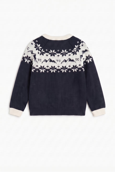 Pullover - Marineblau Wolle jacquard Pyrenex Tartine et Chocolat - Image principale