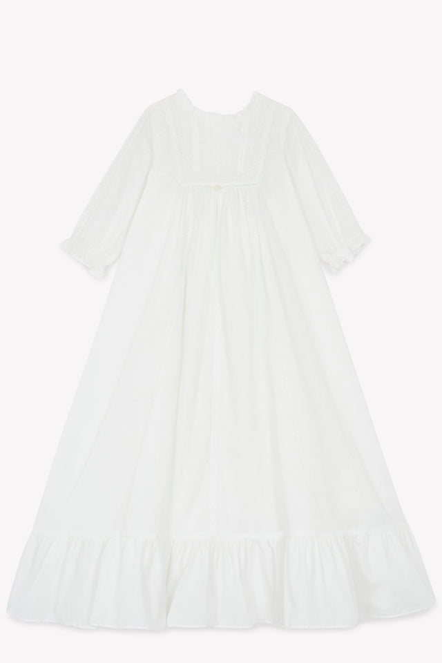 Vestido Bautismo - Detalles crudo Encaje y Volantes - Image principale