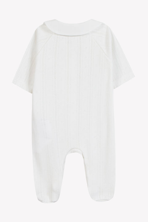 Pijama - Marfil algodon Punto puntilla - Image principale