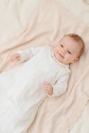 Gigoteuse - Ecru coton maille pointelle