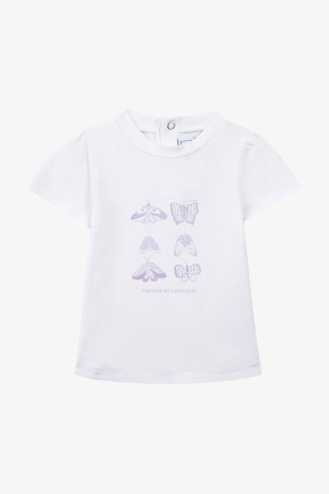 T-shirt - Lilac Illustration butterflies - Image principale