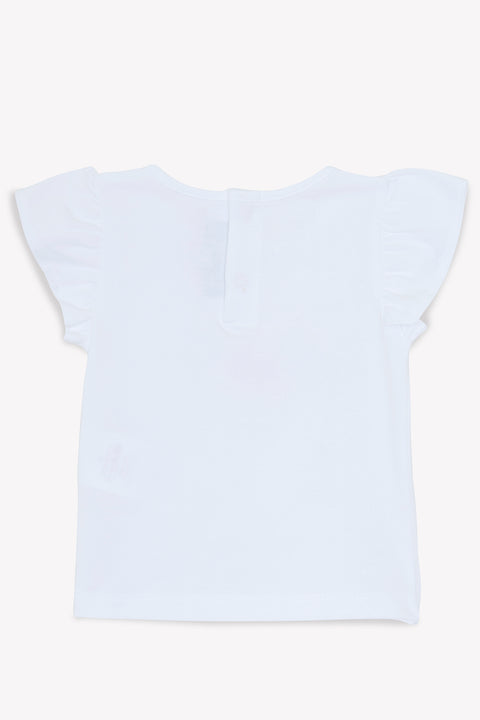 T-shirt - White Illustration flower heart - Image principale