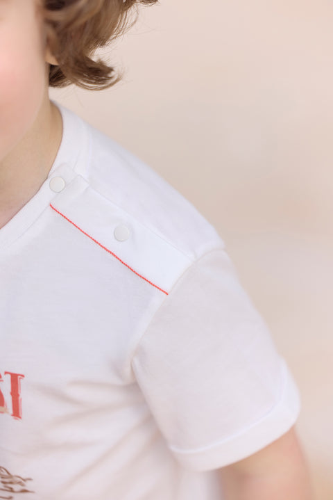 T-Shirt - Ecru Illustration Wilder Westen - Image principale