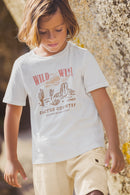 T-shirt - Ecru illustration Far West