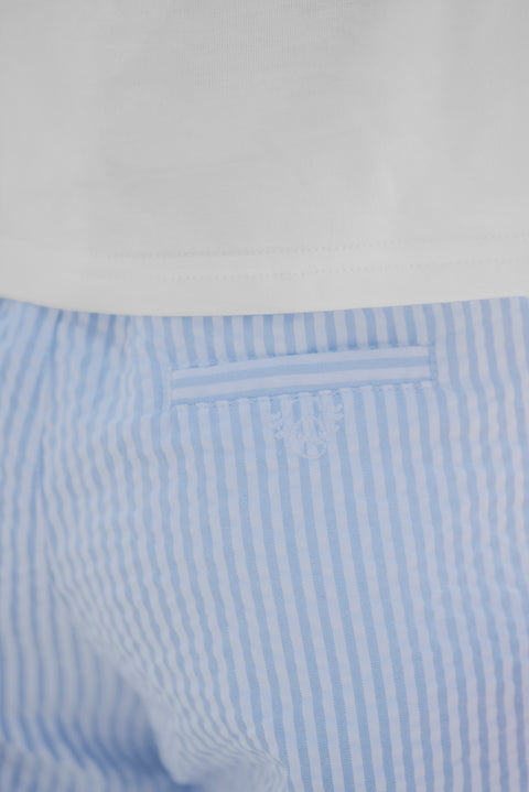 Short - Bleu grisé rayures - Image principale