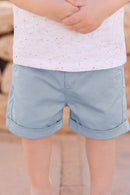 Short - Bleu grisé sergé