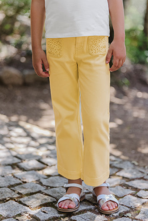 Jean - Pollen évasé broderie - Image principale