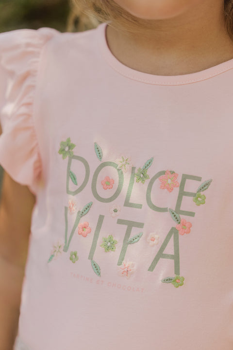 T-shirt - Pink ancient Illustration dolce vita - Image principale