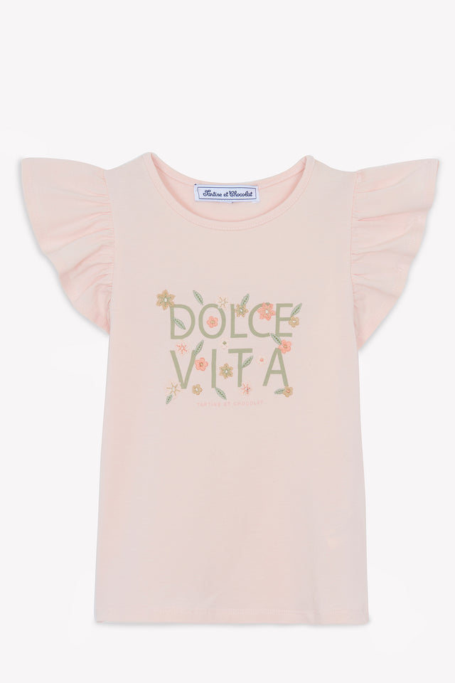 T-shirt - Pink ancient Illustration dolce vita - Image principale