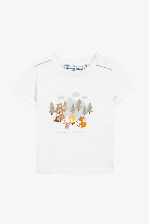 Camiseta - Verde helecho Ilustración bosque - Image principale