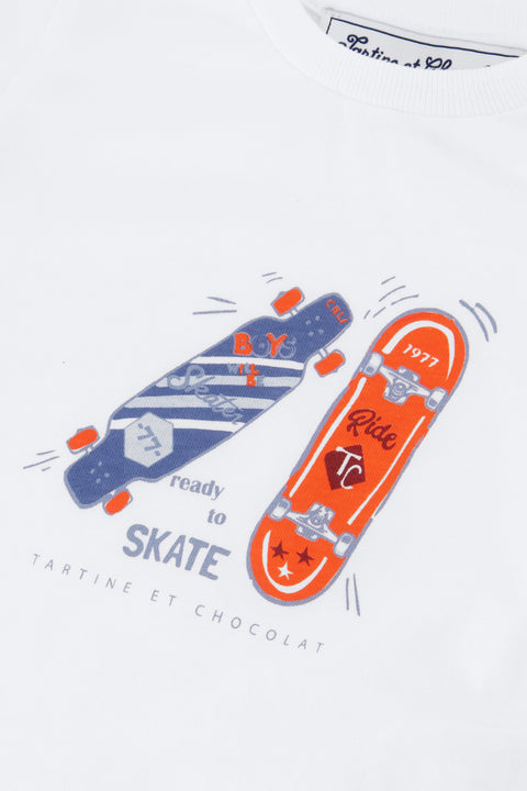 Camiseta - Naranja picante Ilustración patinar - Image principale