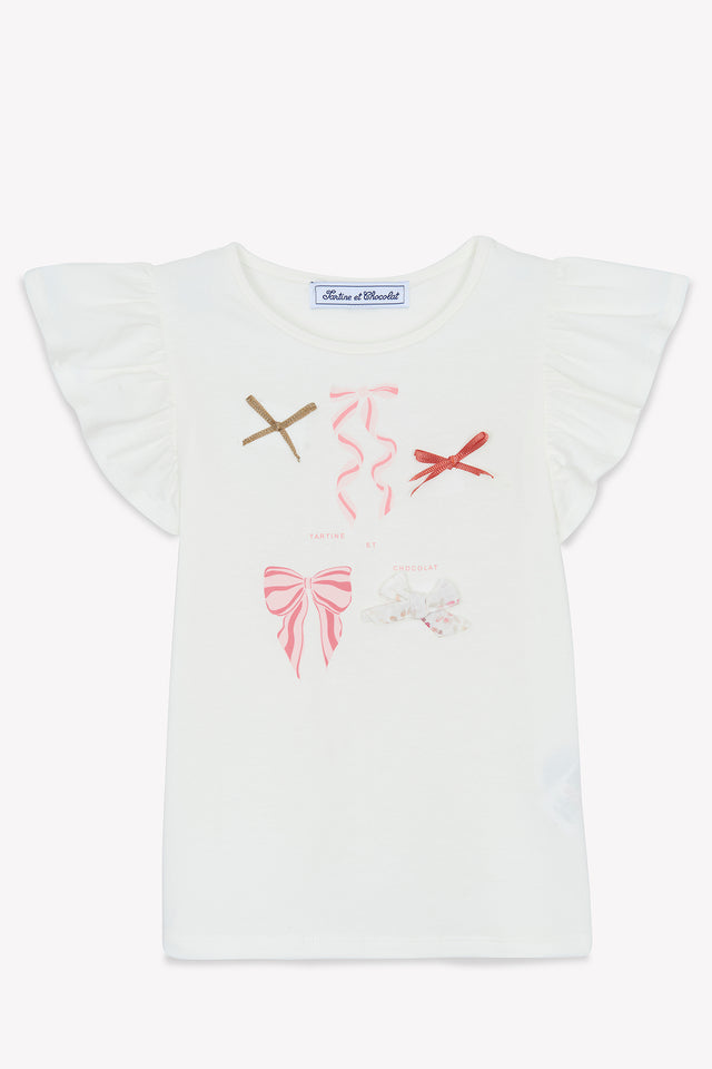 T-shirt - ecru Illustration knots - Image principale