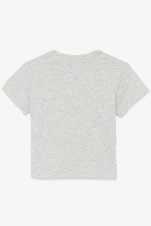 Camiseta - Gris brezo Ilustración vaquero - Image principale