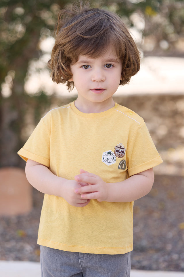 Camiseta - Miel Ilustración explorador - Image principale