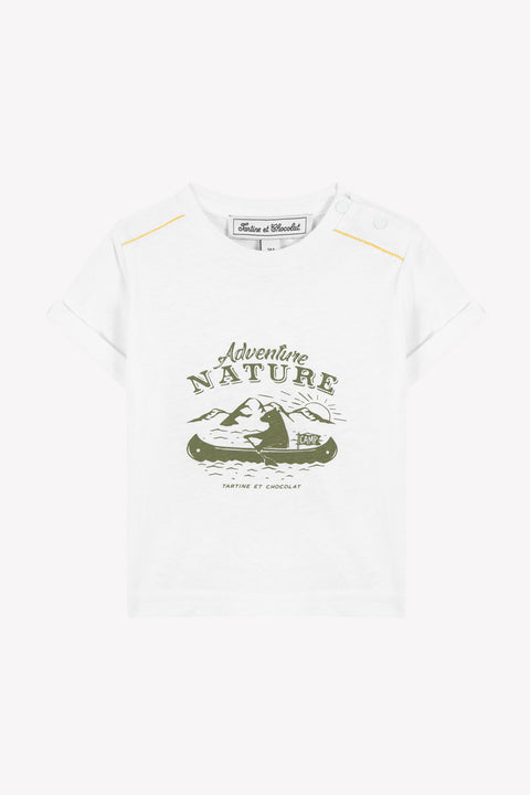 Camiseta - Blanco Ilustración naturaleza - Image principale