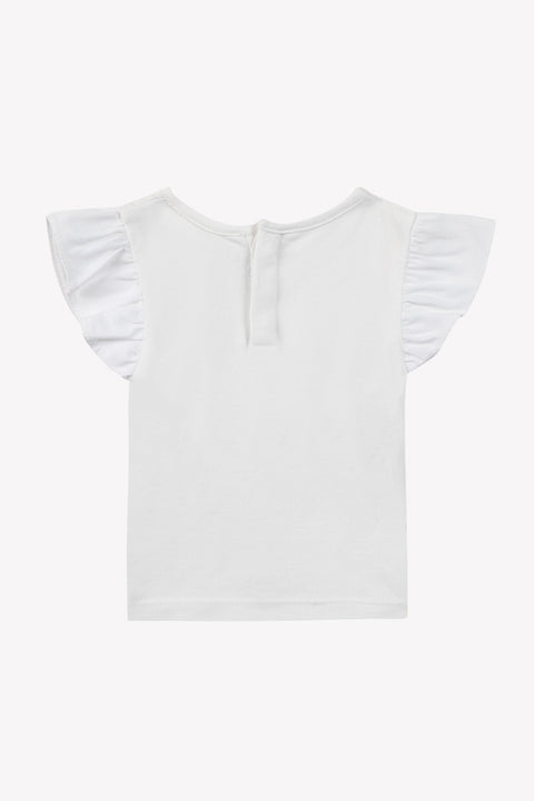 T-shirt - Lilac raised butterfly embroidery - Image principale