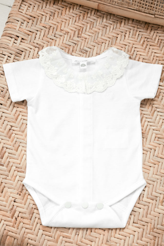Body - Weiss Rüschenkragen Spitze - Image principale