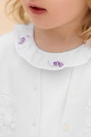 Body - Blanc broderie lilas