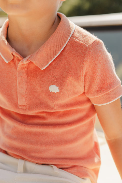 Poloshirt - Orange Strickwaren Schwamm - Image principale