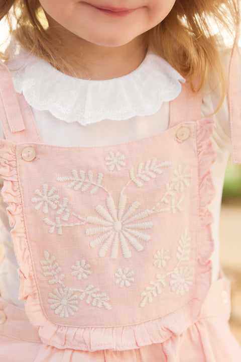 Salopette - Pivoine lin broderie - Image principale