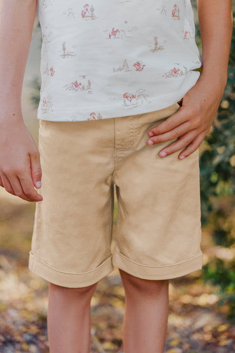 Kurze Hose - Ocker Köper - Image principale
