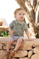 Polo shirt - Green fern Knitwear sponge