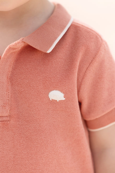 Polo shirt - Orange Knitwear sponge - Image principale