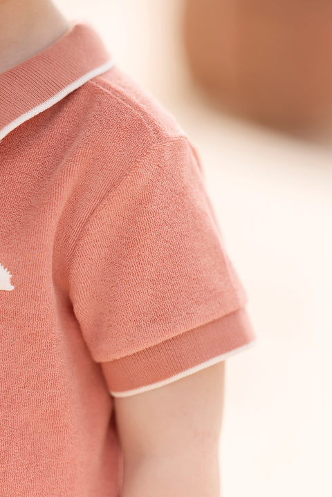 Polo shirt - Orange Knitwear sponge - Image principale