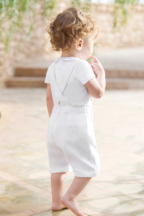 Short - White Linen Braces - Image principale