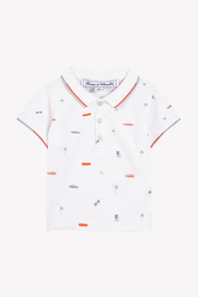 Poloshirt - Würziges Orange Illustration Stadtabenteuer - Image principale