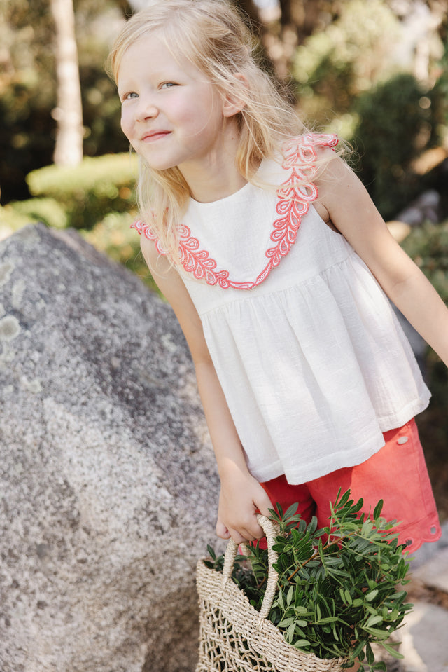 Top - écru broderie - Image principale