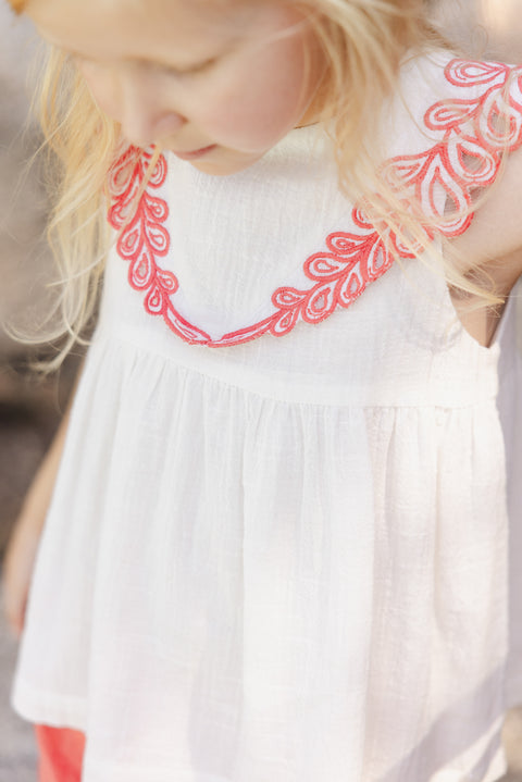 Top - ecru Embrodery - Image principale