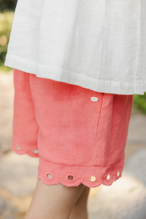 Short - Corail lin détails ajourés - Image principale