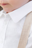 Chemise - Blanc lin manches courtes