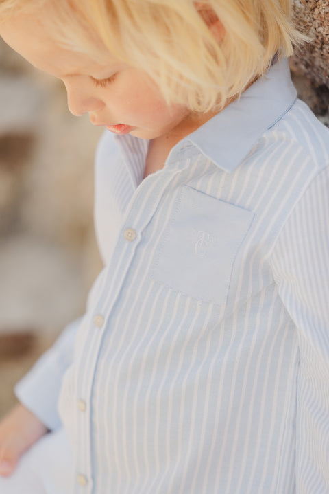 Camisa - Azul Grisestaba en Rayas - Image principale